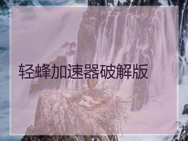 轻蜂加速器破解版