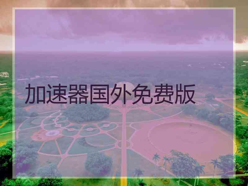 加速器国外免费版