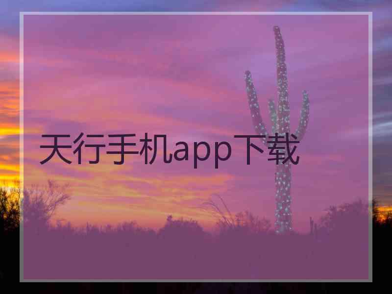 天行手机app下载