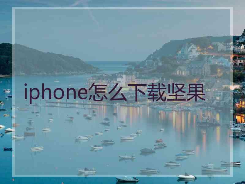 iphone怎么下载坚果